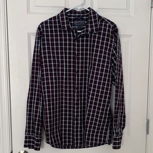 American Rag Men's Checkered Shirt - Black and Red size Large